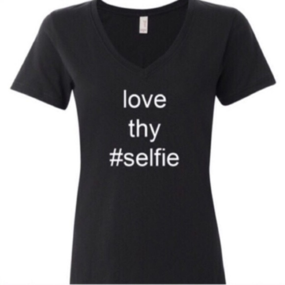 Custom Celeb Style "Love Thy Selfie" Tees - Picture 2 of 2